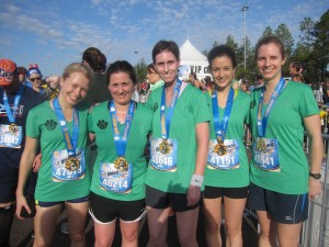 Disney Half Marathon, Carla is 2nd from the left