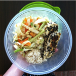 Asian Peanut Slaw with Sesame Tofu & Brown Rice