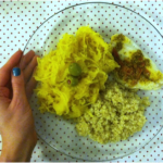 Spaghetti Squash with Quinoa & Fish with Pesto